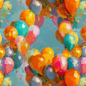 impasto balloons at a celebration