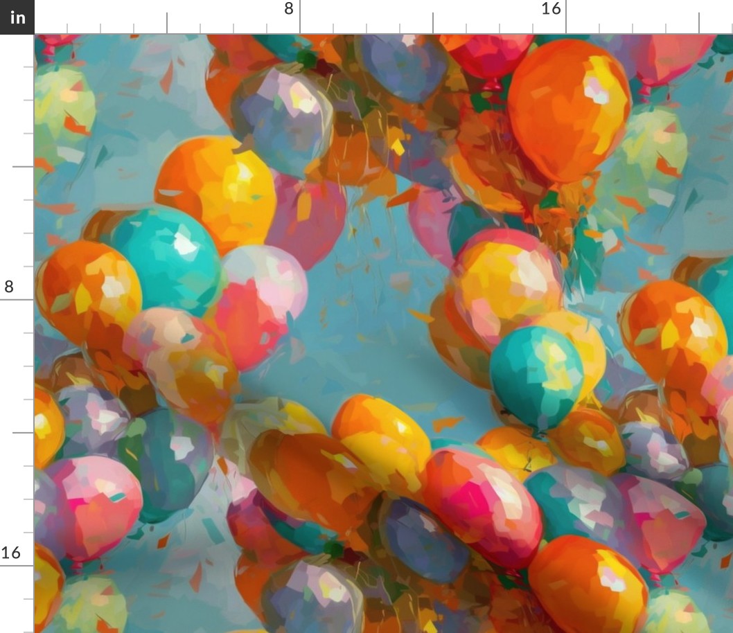 impasto balloons at a celebration