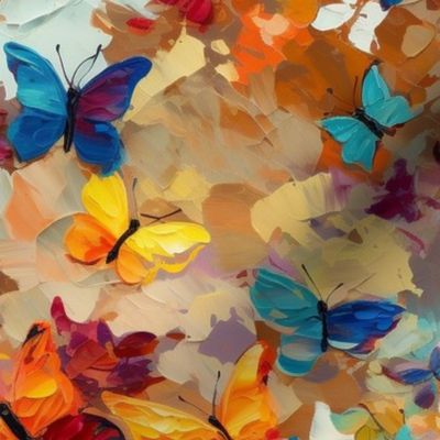 impasto butterfly texture