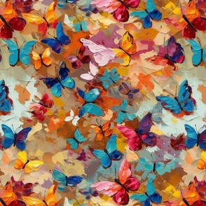 impasto butterfly texture