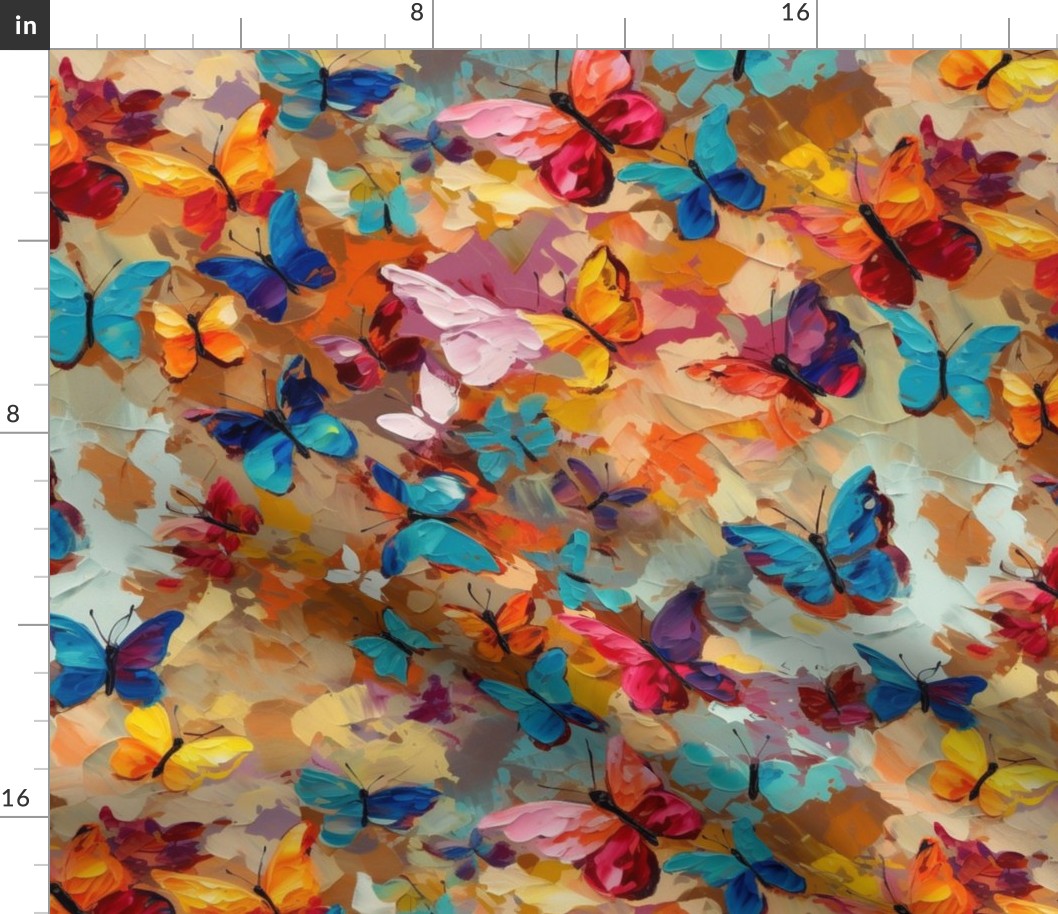impasto butterfly texture