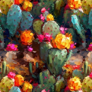 impasto cactus texture