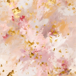 Gold and Pink Abstract 