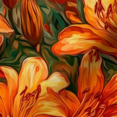 impasto day lily  