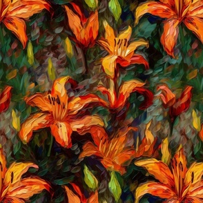 impasto day lily texture