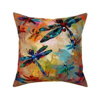 impasto textured dragonflies 