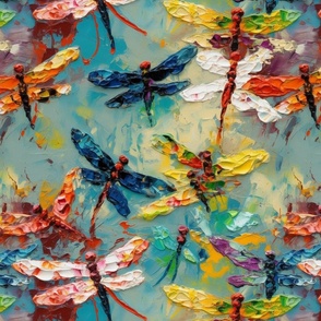 impasto dragonflies impressionism