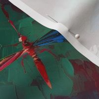impasto rainbow dragonflies 