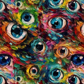 surreal human eyes