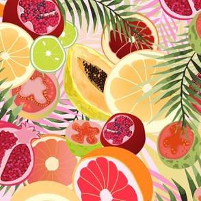 Colorful tropical fruit panache