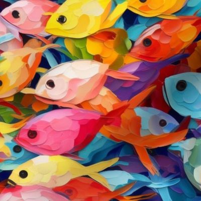 impasto school of fish 