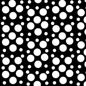 black and white poka dot