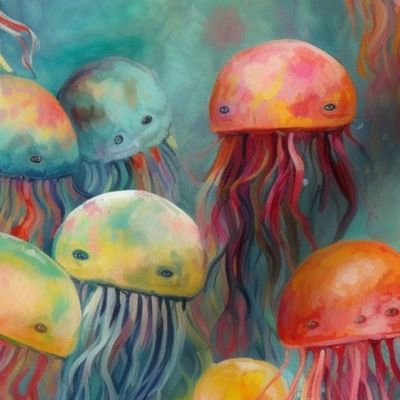 impasto jellyfish texture