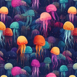 texture impasto jellyfish 