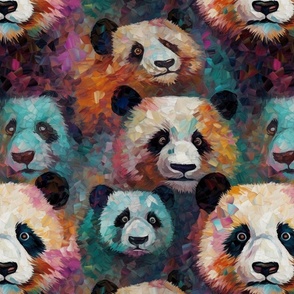 impasto panda faces