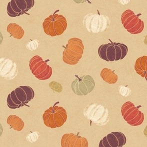 Pumpkin Spice Autumn- Thanksgiving, fall color, vintage, wine, fabric
