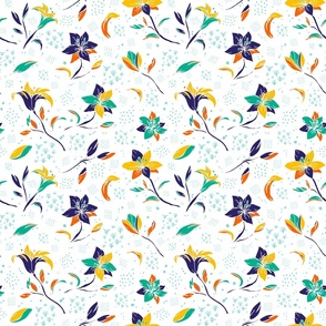 Lily Flowers Summer Pattern