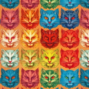 louis wain bright cat faces