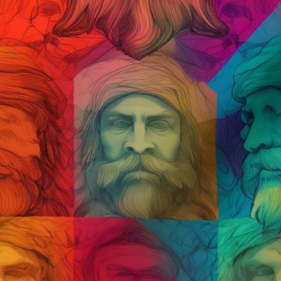 The Pop Art Face of Leonardo da Vinci