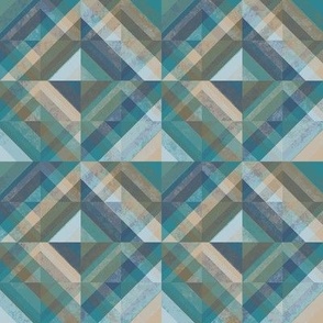 Kaleidoscope Ocean Blues Cottagecore fabric