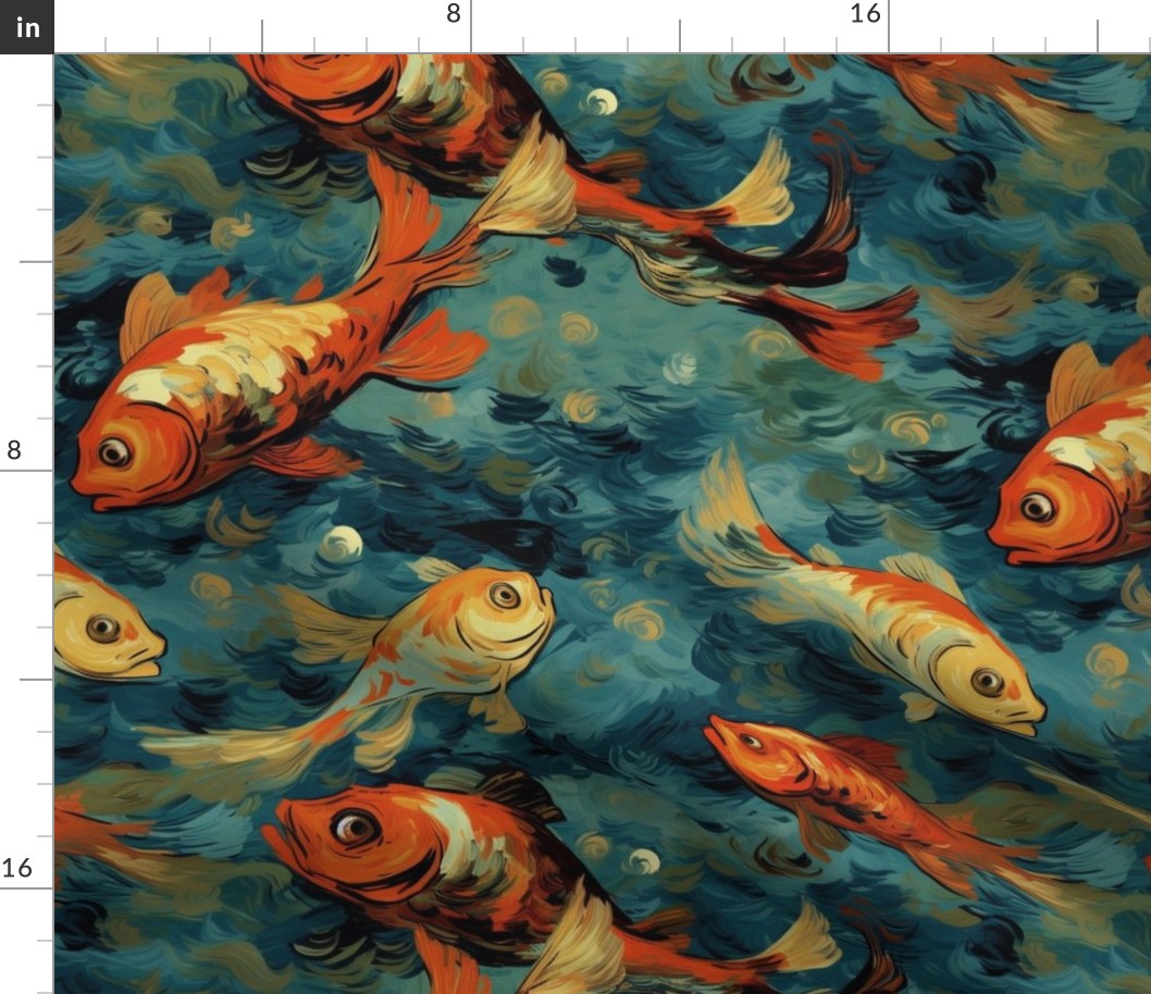 van gogh koi fish 