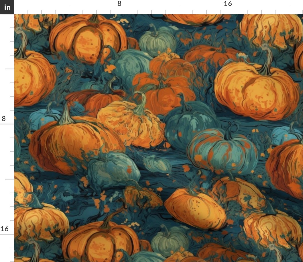 van gogh pumpkins harvest