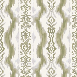 Ikat of the Orient Light Olive