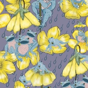 Buttercups + Frogs - lavender