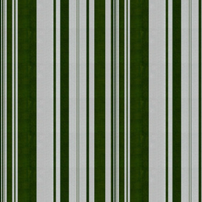 linen uneven stripe green silver