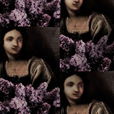 Portrait With Lilacs