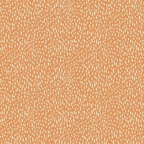 322 - Small mini micro tiny scale orange sherbet and cream organic dashes, and strokes  coordinate for patchwork,. quilting,  crafts, baby and nursery crafts, pet accessories, hair and fashion accessories, children and adult clothing
