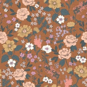 Stella Modern Vintage Floral Sienna MEDIUM