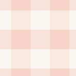 medium 3x3in gingham - peachy pink
