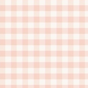 mini .75x.75in gingham - peachy pink