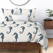 Large Scale - Navy Blue Herd of Seahorses 