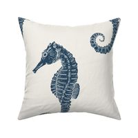 Large Scale - Navy Blue Herd of Seahorses 