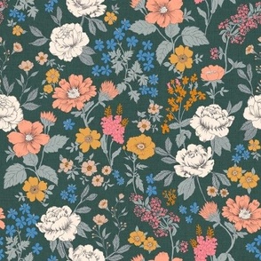 Stella Modern Vintage Floral Forest  MEDIUM