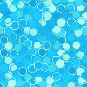 Scattered honeycomb - Blue