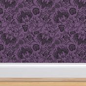 Spider Lace Goth in Purple Black | Bats Roses Floral Gothic Spooky Scary Horror Halloween