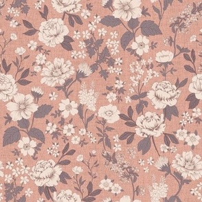 Stella Modern Vintage Floral  Vintage soft petal MEDIUM