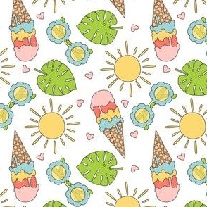 Summer, Ice Cream, Sunglasses, Suns