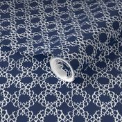 Maria's Lace Tatting - Navy Blue and White
