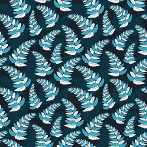  Fern leaves seamless pattern 