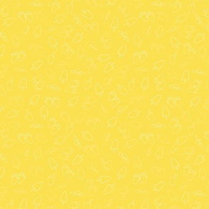 Bright Yellow and subtle light yellow white textured Summer Beach Day Fabric