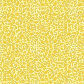 MINI - Overlapping yellow lemons, white outline