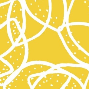 JUMBO - Overlapping yellow lemons, white outline