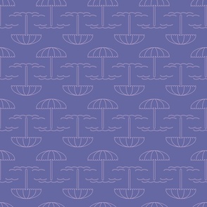 Muted Periwinkle purple blue and subtle lilac umbrella parasol sun beach fabric
