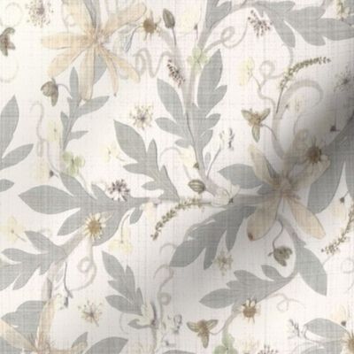 Vining Clematis Linen Texture