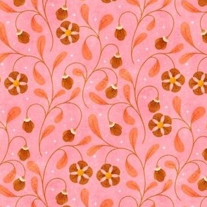 Peachy Florals Pink