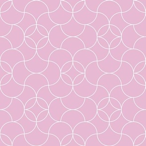 Small-Scale Pink and White Ogee 